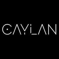 the logo for caylan on a black background